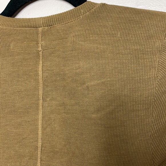 Enza Costa Silk Knit Half Sleeve Dress Bronze - Picture 7 of 8